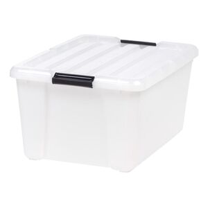 Iris Stackable Storage Box Clear 45quart